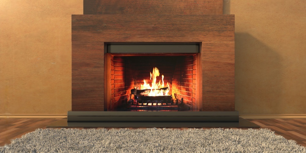 cladded fireplace surround